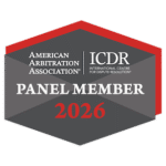 Chuck Asmar 2026 AAA-ICDR Panel Member